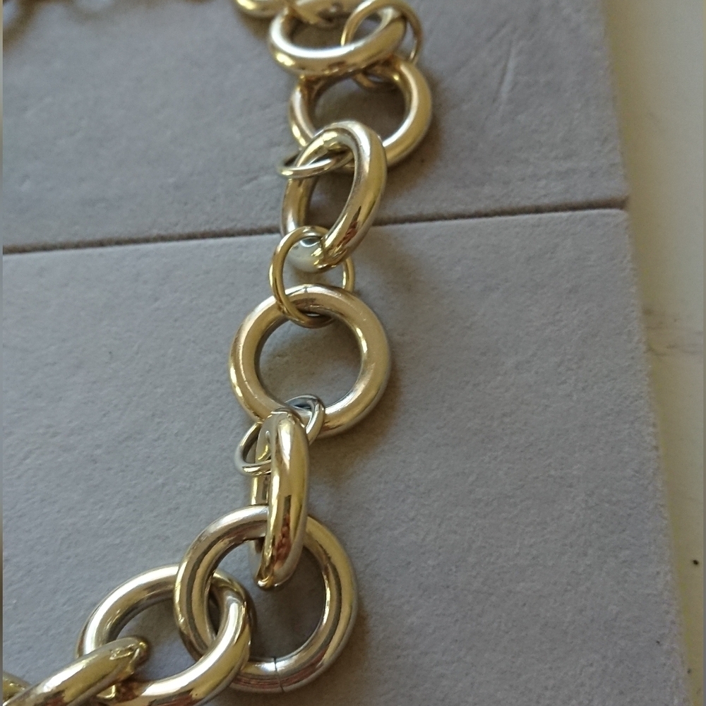 J. Crew stunning Chunky Gold Tone Chain Link Statement Necklace - Picture 4 of 8
